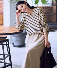 ANY 【ウエストゴム】スエードフレアスカート