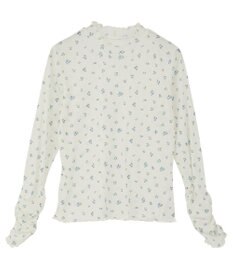 earth music&ecology ハイネックフラワーメロープルオーバー