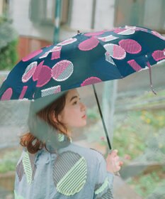 POLS 【POLS DOT】折りたたみ晴雨兼用日傘