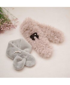 TOCCA 【ブローチ取り外し可】BOW RIBBON FURTIPPET ティペット