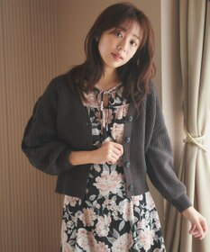 Feroux 【洗える】サイドケーブルバルキー カーディガン