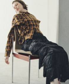 YECCA VECCA フリンジロングスカート