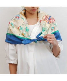 UNBILLION kakatoo アドベンチャー柄シルクスカーフ