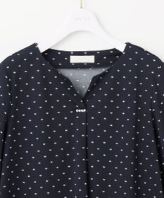 ANY SIS 【接触冷感・吸水速乾・UVケア】エアリードレープスムース 七分袖 ブラウス