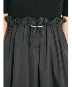 Green Parks ランタン型ニットドッキングタフタワンピース