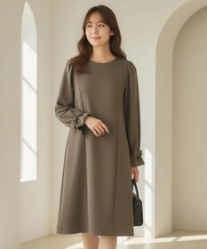 Feroux 【洗える】リボンスリーブダンボール ワンピース