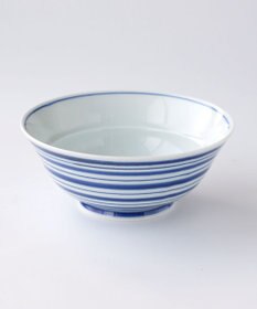 たち吉 【たち吉】おてがる丼ボーダー青〈１個〉波佐見焼