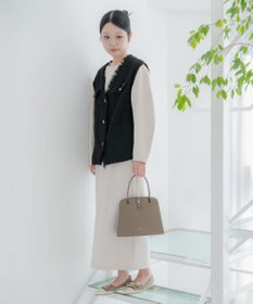blancle シュリンクレザー ワンハンドルフォーマルバッグ