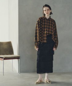 YECCA VECCA フリンジロングスカート