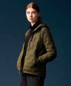 JOSEPH ABBOUD MOUNTAIN 【ストレッチ/軽量/パッカブル/ライナードッキング対応】2WAYストレッチダウンパーカー カーキ系