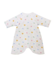 MIKI HOUSE HOT BISCUITS 【50-60cm】 フライス素材の総柄コンビ肌着