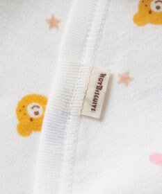 MIKI HOUSE HOT BISCUITS 【50-60cm】 フライス素材の総柄コンビ肌着