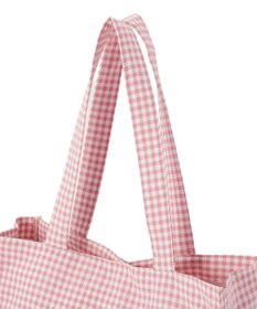 Maison de FLEUR ブランドロゴ刺繍ギンガムスクエアトート