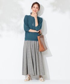 ANY 【接触冷感・UVケア】清涼リネン ガウチョパンツ