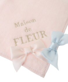 Maison de FLEUR バイカラーリボンタオルハンカチ