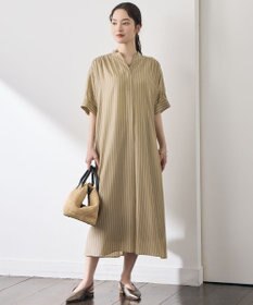 自由区 【接触冷感・UVケア・抗菌防臭・洗える】リヨセルポプリンシャツ ワンピース