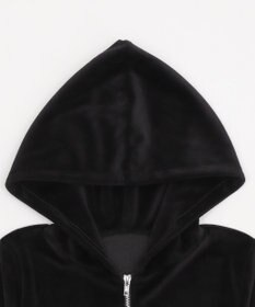 WEGO ベロアショートZIPパーカー