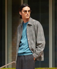 J.PRESS MEN 【KANEMASA】 グレンチェック サッカージャージー コーチジャケット