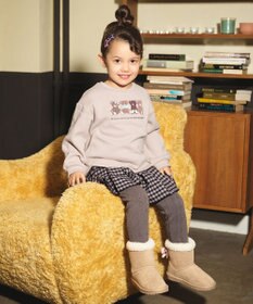 ANY KIDS なかよしサガラ刺繍 裏シャギー トレーナー