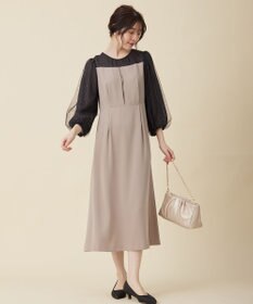 ANY SIS 【Lily Calin】シャイニードットコンビ ドレス