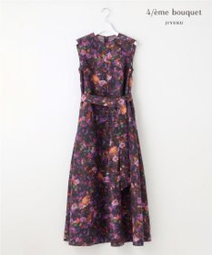 自由区 【カトリエムブーケ】フラワープリントフレアワンピース