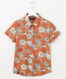 23区GOLF 【WOMEN】【吸水速乾/UVケア】STUDIO FIGLIO アロハ総柄 半袖 ポロシャツ