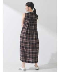 earth music&ecology 綿ＰＵクレープワンピース（ｃｈｅｃｋ柄）