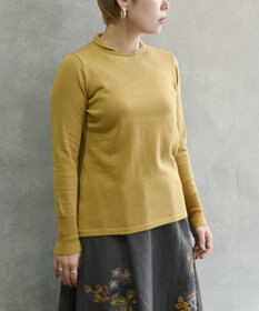 muuc 〈洗えるニット〉〈肌に優しいニット〉〈コットン＆カシミヤ〉〈通年着られるニット〉14Gハイゲージニットプルオーバー