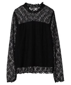 earth music&ecology レースドッキングプルオーバー