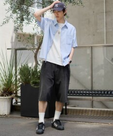 WEGO クロップドSSサッカーストライプシャツ