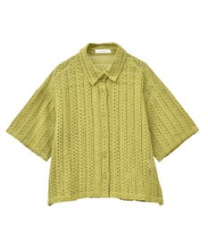 Green Parks インド綿 　衿付きレースシャツ