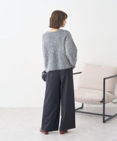 earth music&ecology クルーネックシャギーカーディガン