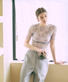 une nana cool 綿ベア天竺 カラーブロッキング ノンワイヤーブラジャー