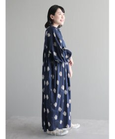 CRAFT STANDARD BOUTIQUE インド綿混フラワーモチーフワンピース