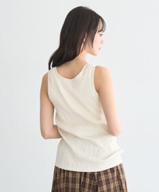 earth music&ecology 【綿100％】ピコミシンヘンリーネックタンクトップ