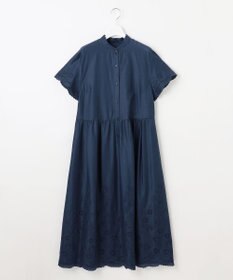 自由区 【カタログ掲載・接触冷感・洗える】エンブロイダリーローンシャツ ワンピース