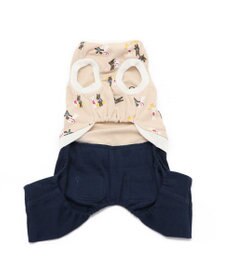 PET PARADISE リサとガスパール パンツ つなぎ 【小型犬】 青ポケット