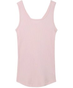 une nana cool 綿100%生地使用 リブ編みコットン タンクトップ