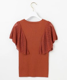 ANY SIS L 【洗える】レーシーフレアスリーブ ニット