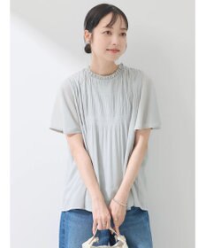 earth music&ecology マジョリカプリーツ半袖ブラウス