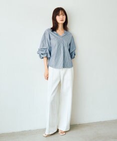 YECCA VECCA タックスリーブスキッパーブラウス
