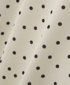 Green Parks ドットイージーケアバックスリットブラウス