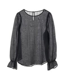 earth music&ecology キャンディースリーブシアーブラウス