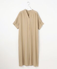 自由区 【接触冷感・UVケア・抗菌防臭・洗える】リヨセルポプリンシャツ ワンピース