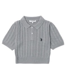 WEGO 別注USPOLO　ケーブルニットポロ