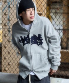 WEGO 【ユニセックス着用ITEM/SMLサイズ展開】グラフィックZIPパーカー