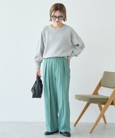 AMERICAN HOLIC ソフトコットンスウェットライクニットトップス