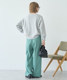 AMERICAN HOLIC ソフトコットンスウェットライクニットトップス