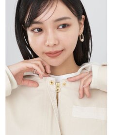 earth music&ecology パーカー付きミリタリーブルゾン