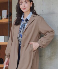 Tiaclasse 【洗える】バックプリーツパフスリーブコート